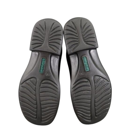 Josef Seibel Shoes Womens 38 Low Bootie Sneaker Block Heel Leather Lace Up Black - Picture 10 of 15